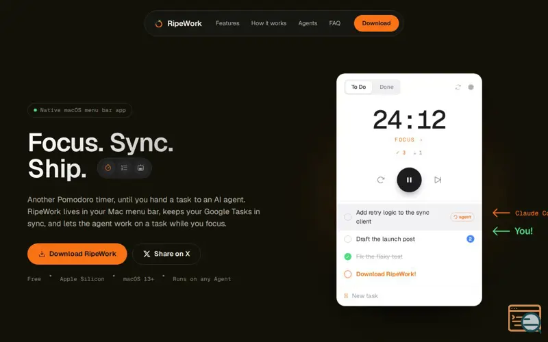 Screenshot of RipeWork
