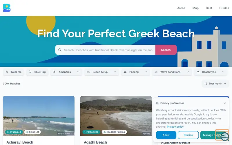 Screenshot of Beachesofgreece