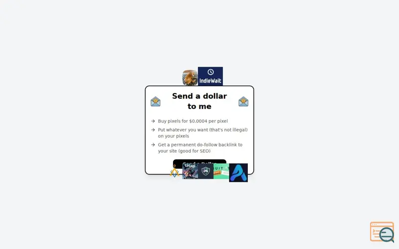Screenshot of Send a dollar to me!