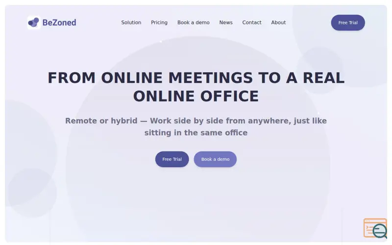 Screenshot of BeZoned, a launch using Statamic