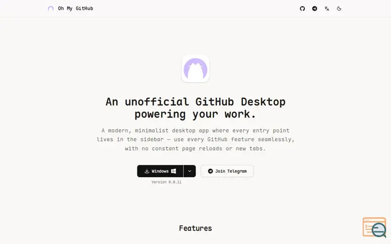 Screenshot of Oh My GitHub