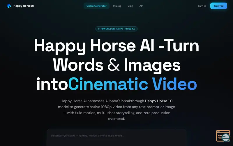 Screenshot of happy horse ai