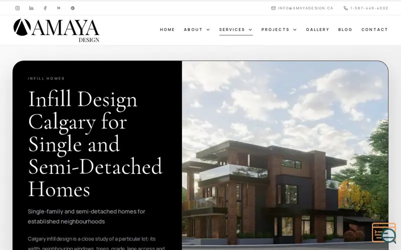 Screenshot of Luxury Infill Design 