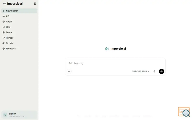 Screenshot of Impersio ai, a launch using Scira