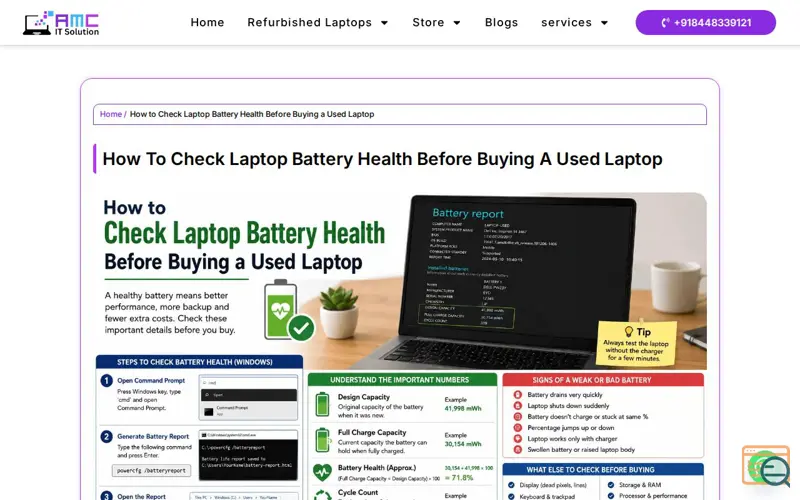 Screenshot of How to Check Laptop Battery Health
