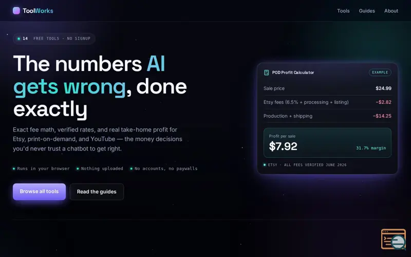Screenshot of Toolworks