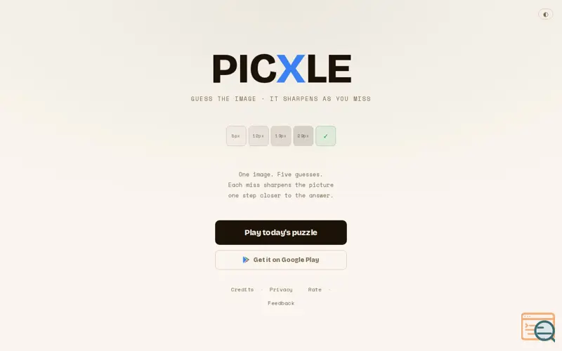 Screenshot of Picxle