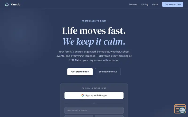 Screenshot of Kinetic