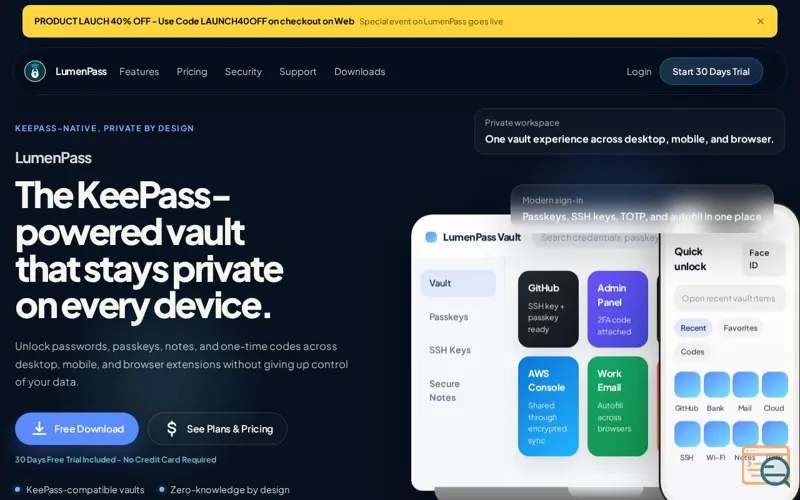 Screenshot of LumenPass - Password Manager