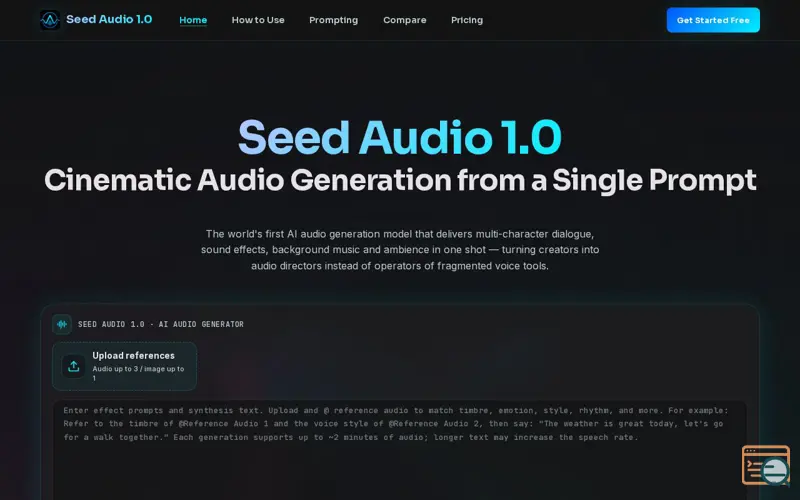 Screenshot of Seed Audio 1.0