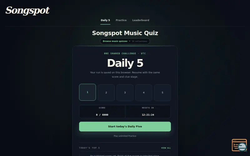Screenshot of Songspot