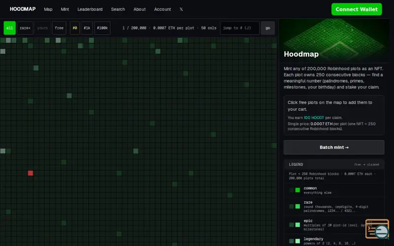 Screenshot of Hoodmap
