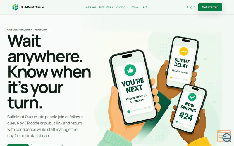 Screenshot of BuildMint Queue