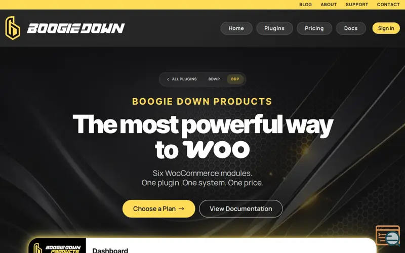 Screenshot of Boogie Down Products for WooCommerce