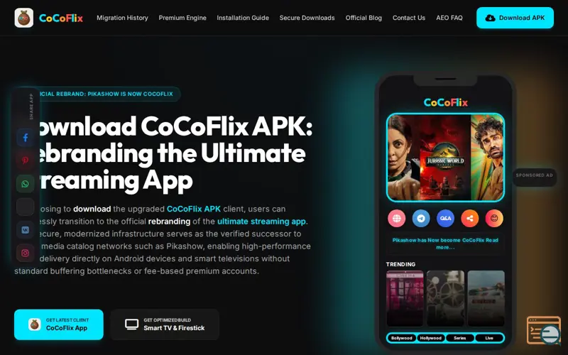 Screenshot of CoCoFlix App