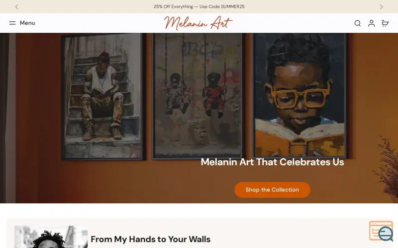 Screenshot of Melanin Art
