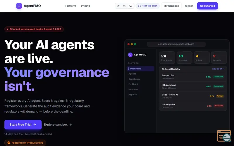 Screenshot of AgentPMO, a launch using Neon