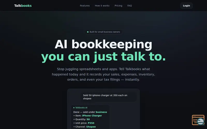 Screenshot of Talkbooks