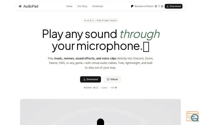 Screenshot of AudioPad — Free, Open Source