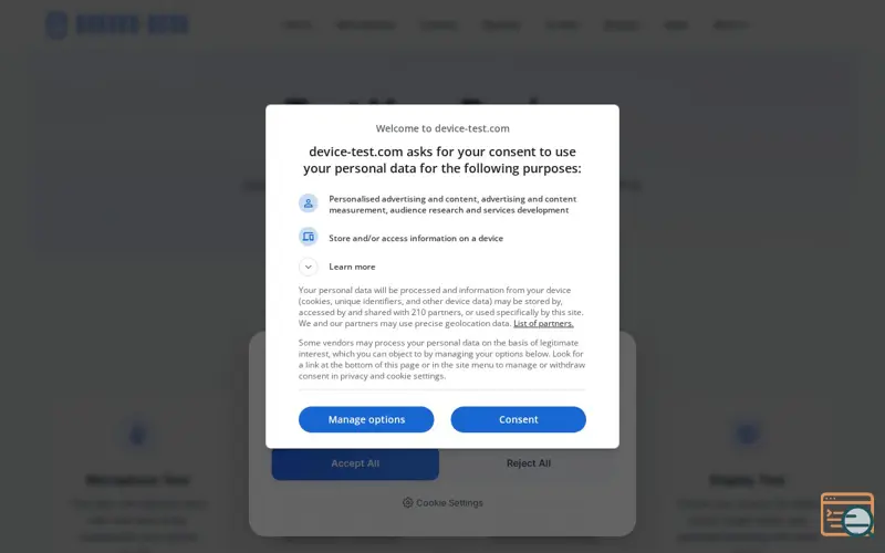 Screenshot of Device-Test