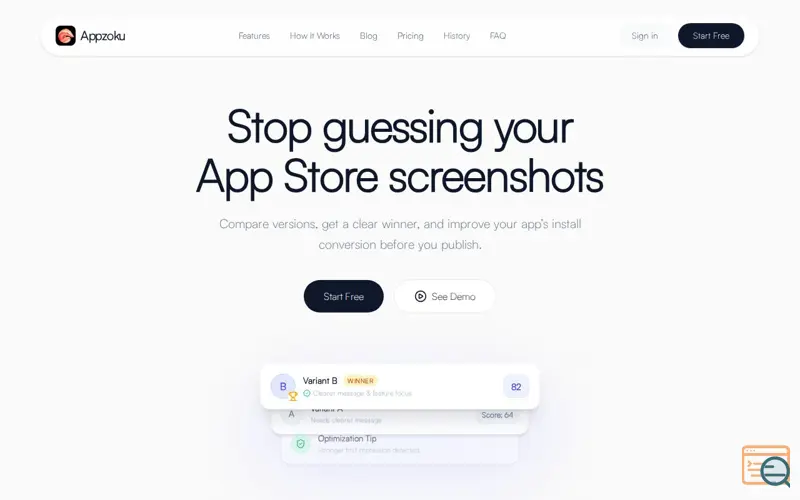 Screenshot of Appzoku