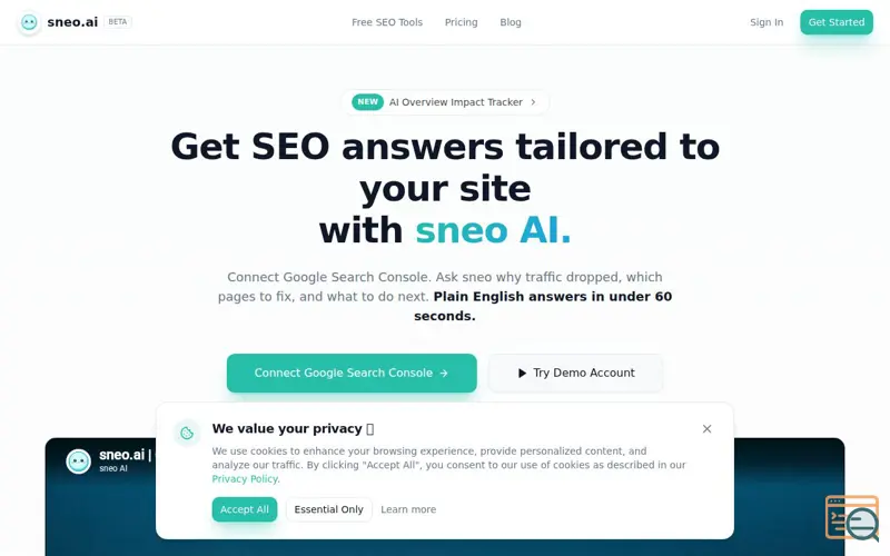 Screenshot of sneo.ai