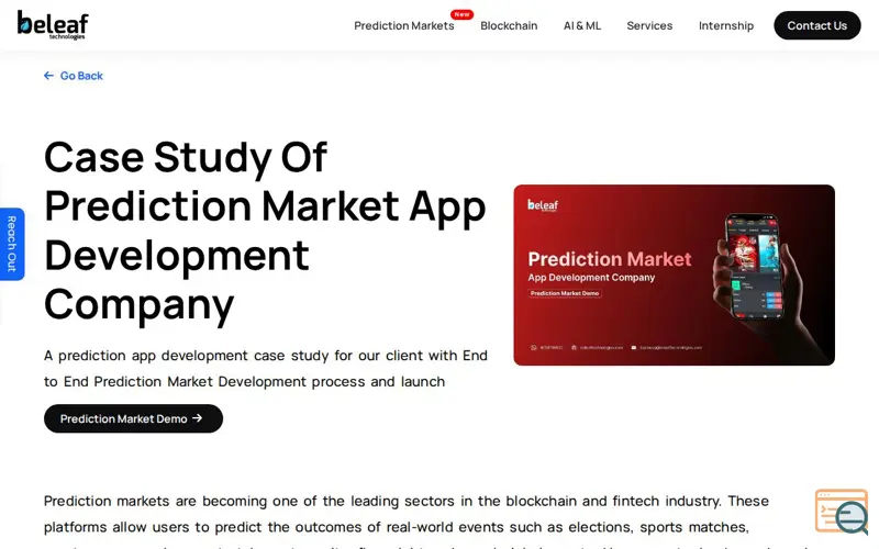 Screenshot of  Prediction Market App 