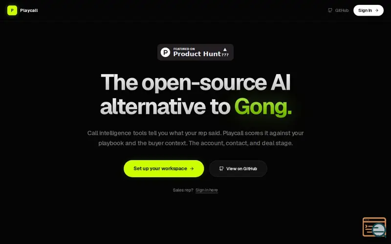 Screenshot of Playcall