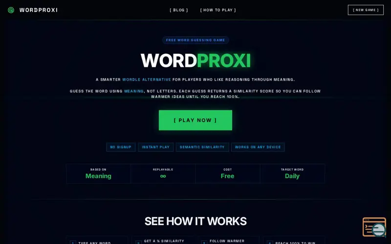 Screenshot of wordproxi