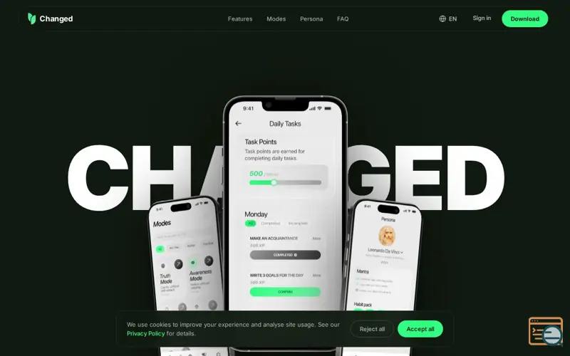 Screenshot of Changed: Persona-Driven Growth
