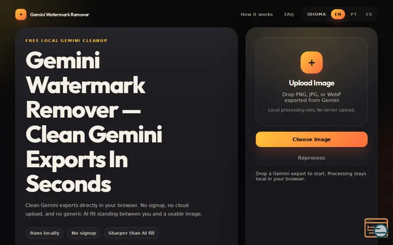 Screenshot of Gemini Watermark Remover — Free