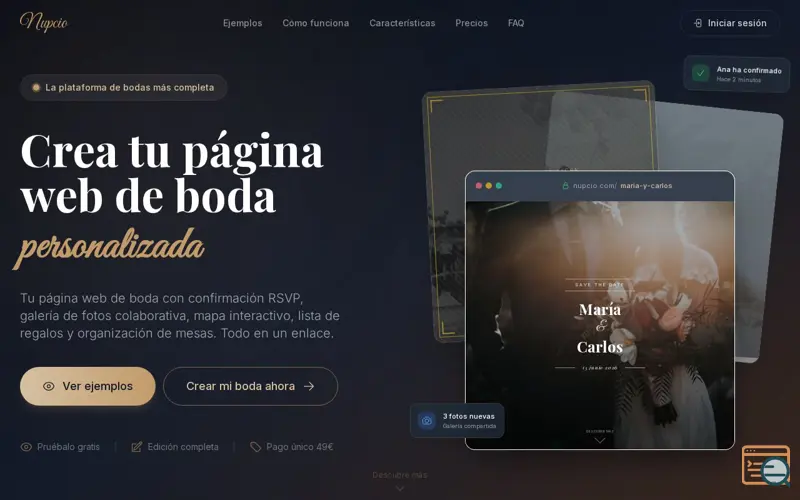 Screenshot of Nupcio