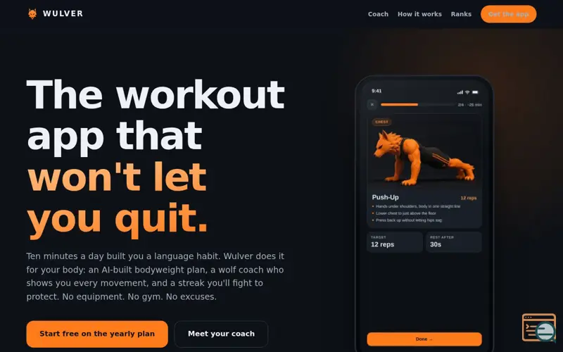 Screenshot of Wulver: Daily Workout Streaks