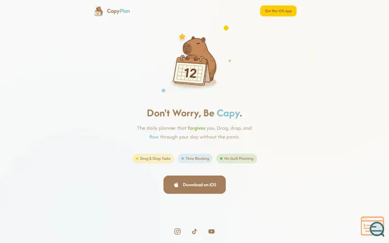 Screenshot of CapyPlan