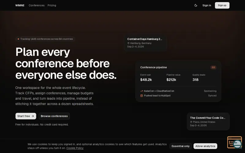 Screenshot of WIMNE