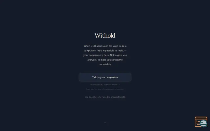 Screenshot of Withold