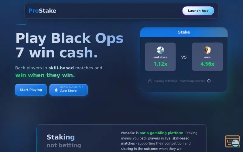 Screenshot of ProStake