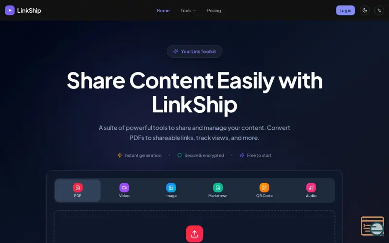 Screenshot of LinkShip