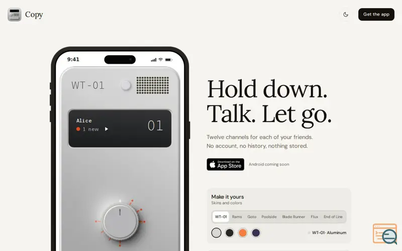 Screenshot of COPY: Private Walkie Talkie