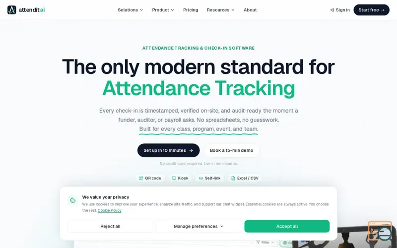 Screenshot of Attenditai