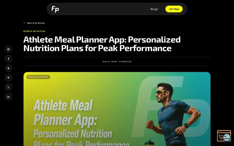 Screenshot of FuelishPro App - Athelete App, Athletics