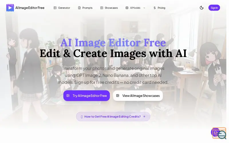 Screenshot of ai image editor free