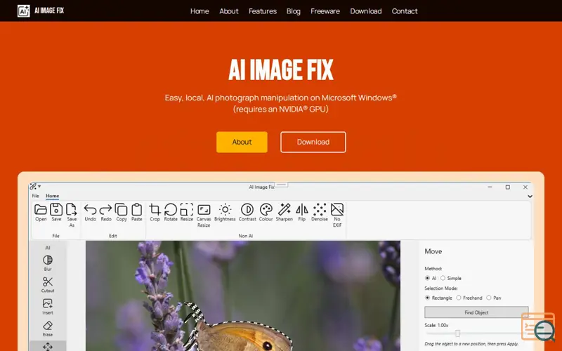 Screenshot of AI Image Fix
