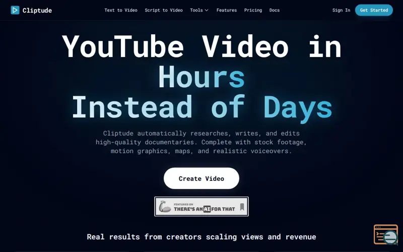 Screenshot of Cliptude, a launch using Bito