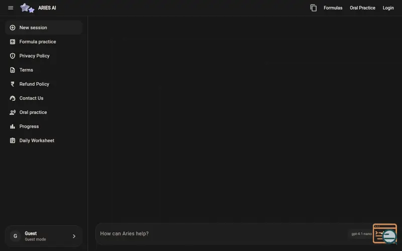 Screenshot of Aries AI