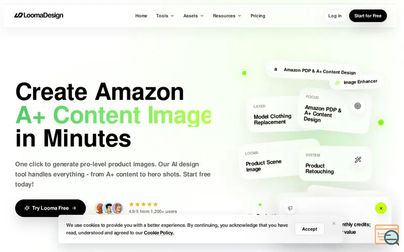 Screenshot of loomadesign
