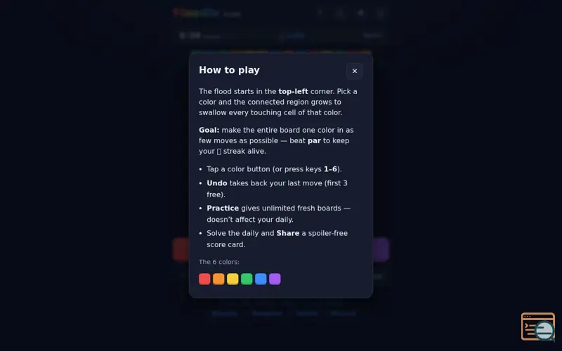 Screenshot of Floodle