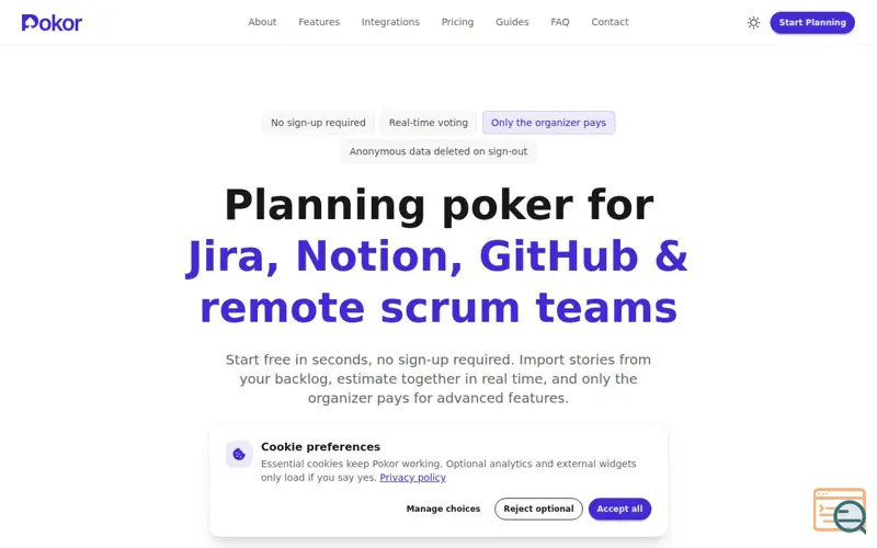 Screenshot of Pokor