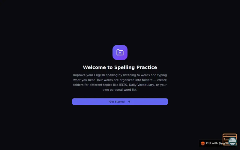 Screenshot of Spelling Practice