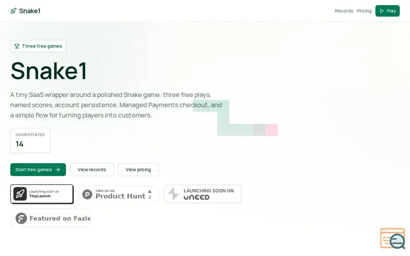 Screenshot of Snake1